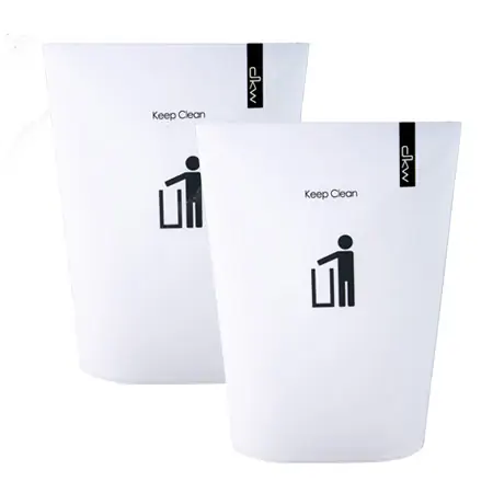 Thùng Rác Nhựa Vuông 11L KEEP CLEAN Trắng 0