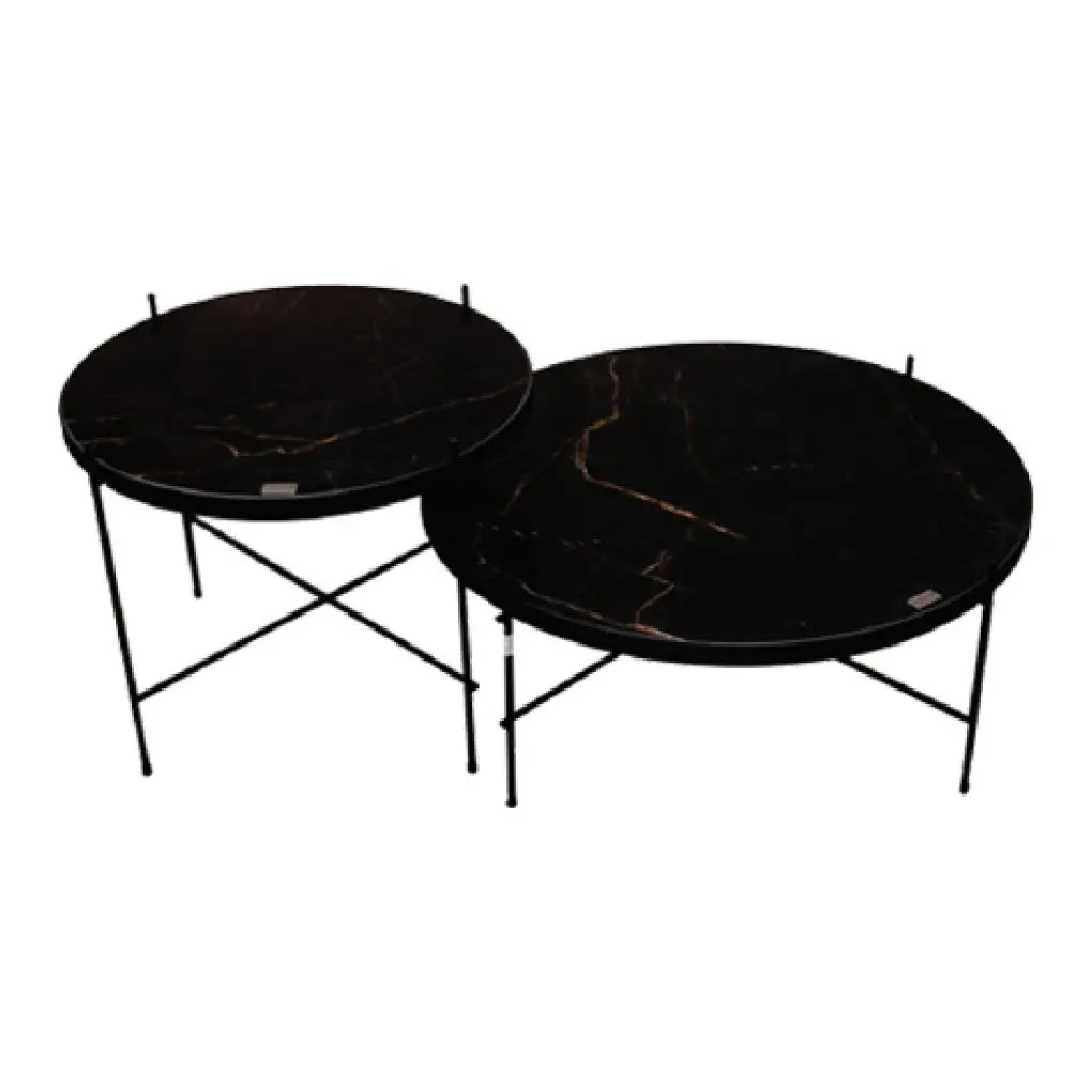 Bộ Bàn Coffee Cẩm Thạch Tròn LC-063-1 Và LC-063-2