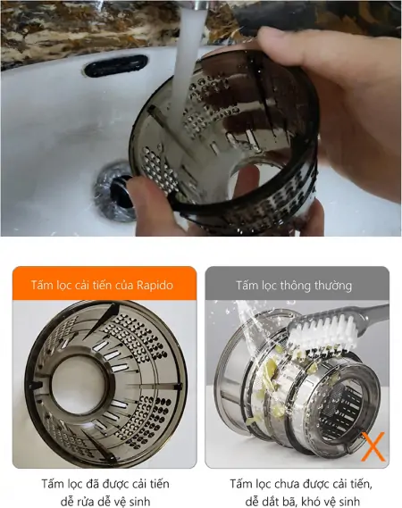 Máy ép chậm Rapido RSJ-150M 3