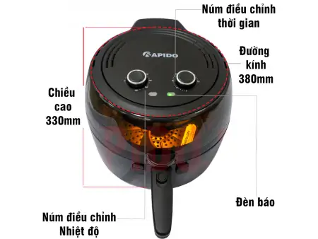 Nồi chiên không dầu Rapido RAF-6.5M2 0