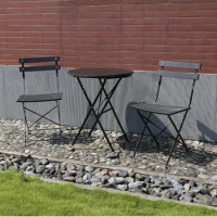 Bộ Bàn Ghế Sắt OUTDDOR ECO090A và ECO088A Đen