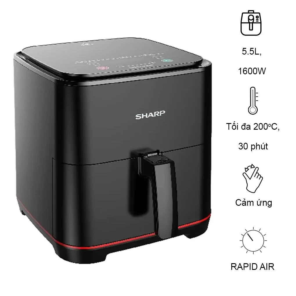 Nồi chiên không dầu Sharp KF-AF70EV-BK (Sản phẩm trưng bày)