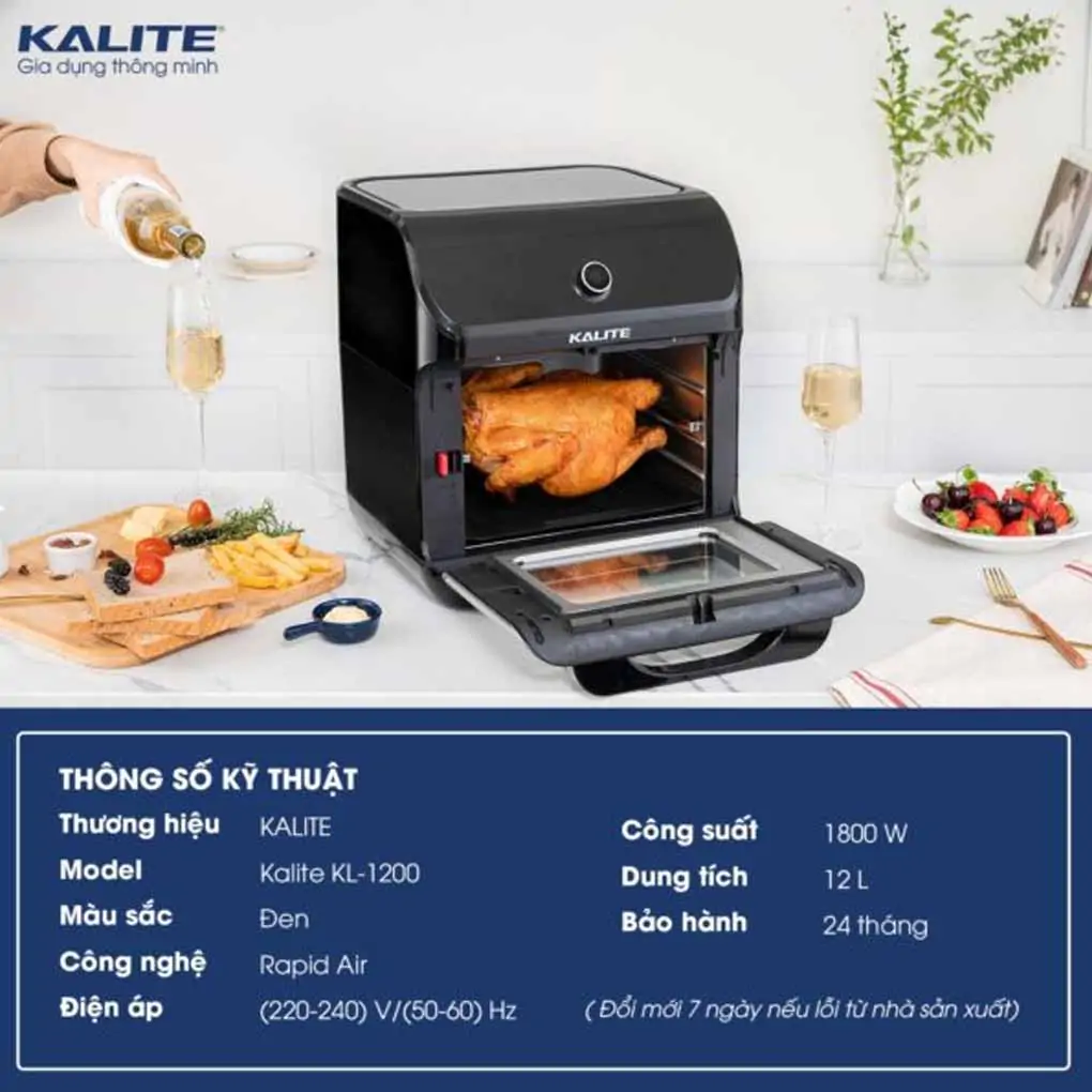 Nồi chiên không dầu Kalite KL-1200 (Sản phẩm trưng bày)