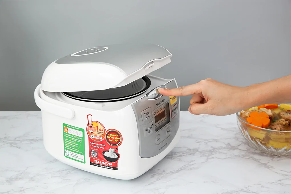 Nồi Cơm Điện Tử Sharp KS-COM08V-SL 0.72 Lít 10