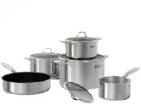 Bộ Nồi Chảo Inox 304 Cao Cấp Đa Lớp Sunhouse SHG700