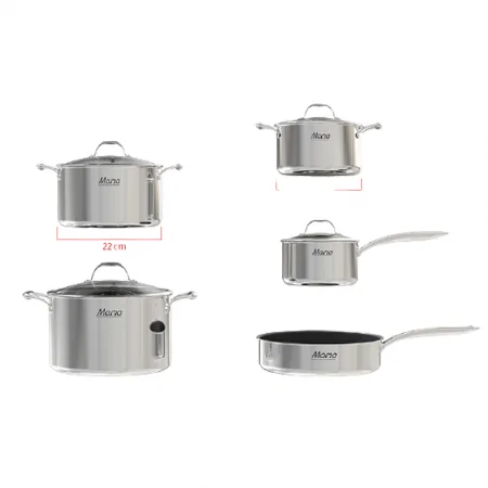 Bộ Nồi Chảo Inox 304 Cao Cấp Đa Lớp Sunhouse SHG700 0