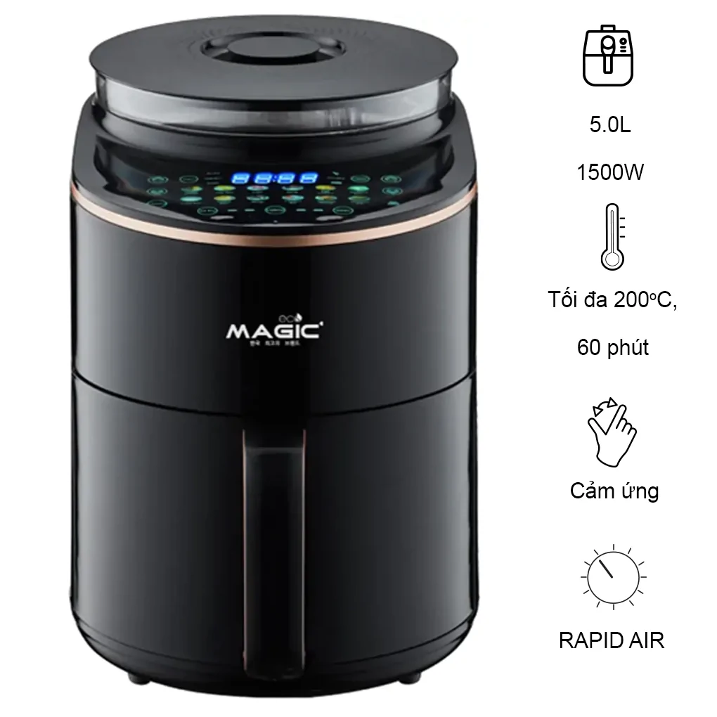 Nồi chiên không dầu kết hợp hấp Magic S05 (Sản phẩm trưng bày)