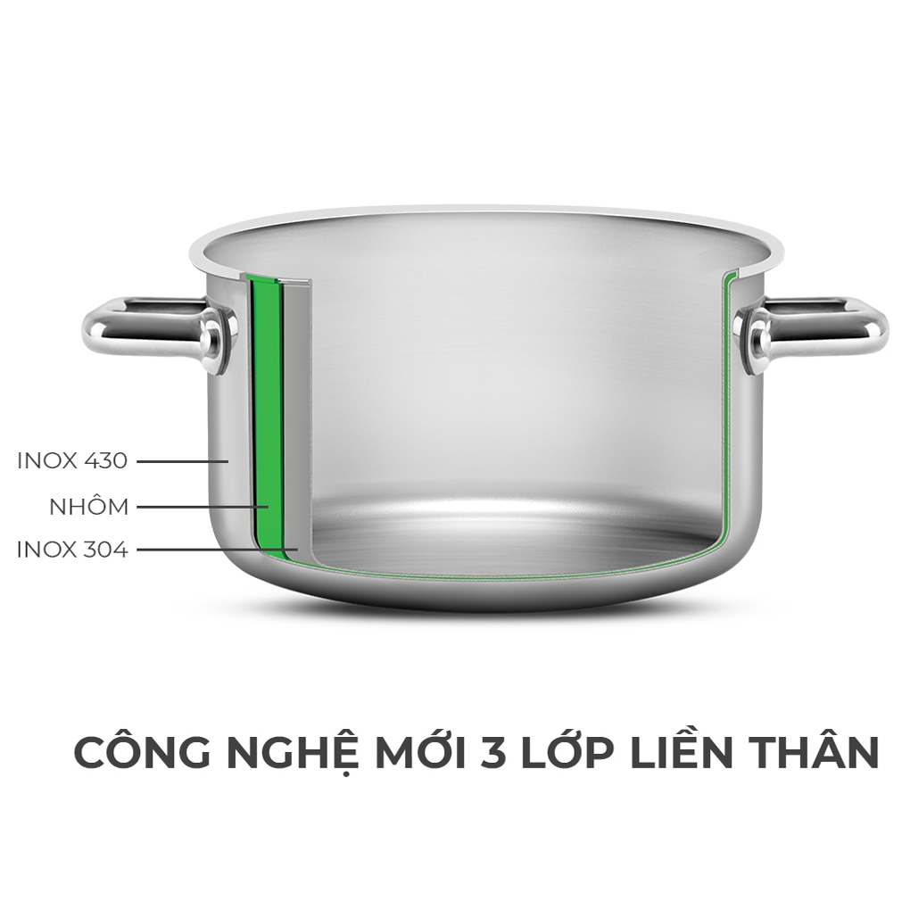 Nồi inox liền khối Elmich Trimax ECO EL-3992 18 cm 0