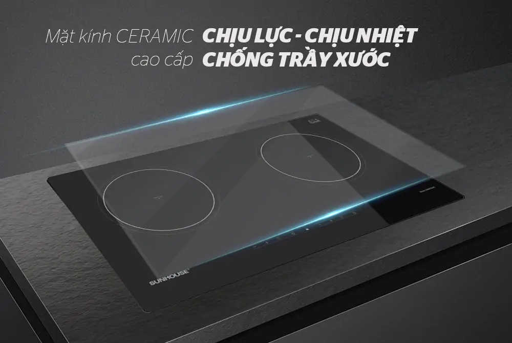 Bếp từ đôi Sunhouse SHB9122MT 6