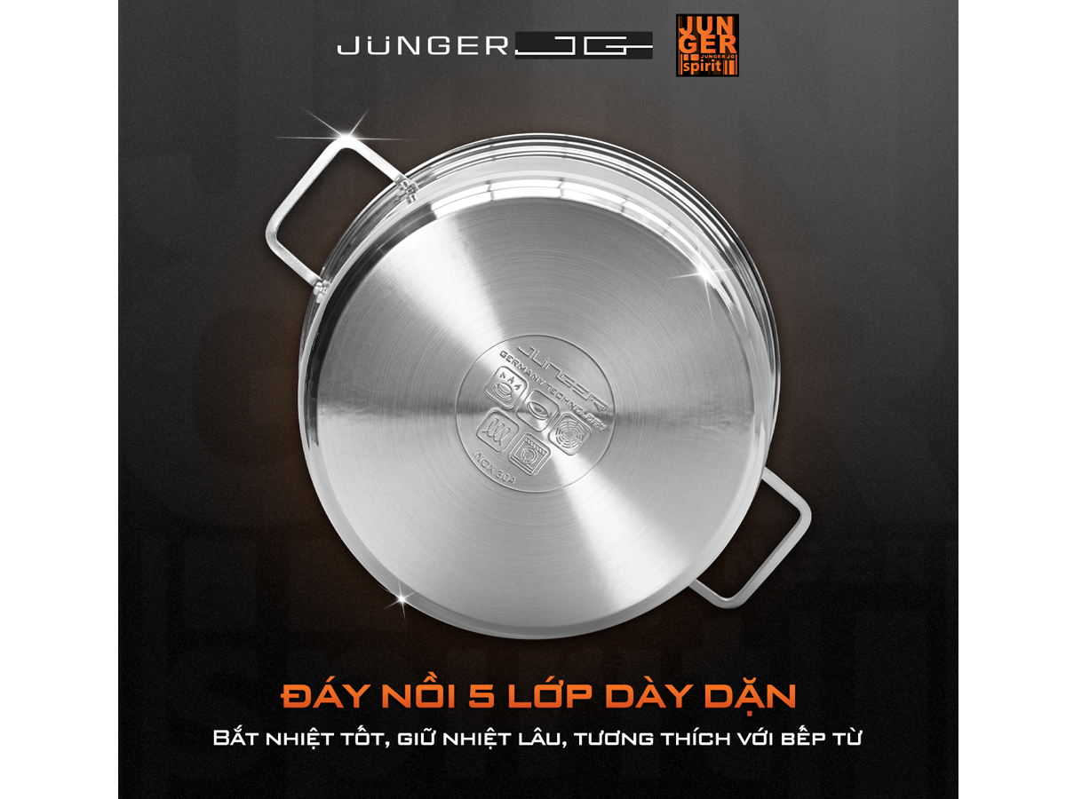 Bộ Nồi Inox 304 Cao Cấp 7 Món Junger CWJ-070 10