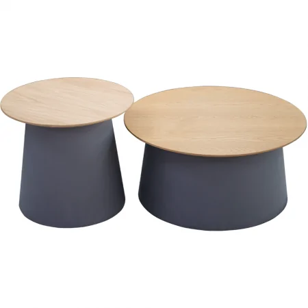 Bộ Bàn Coffee Tròn 290M Xám + 299AM Xám 0