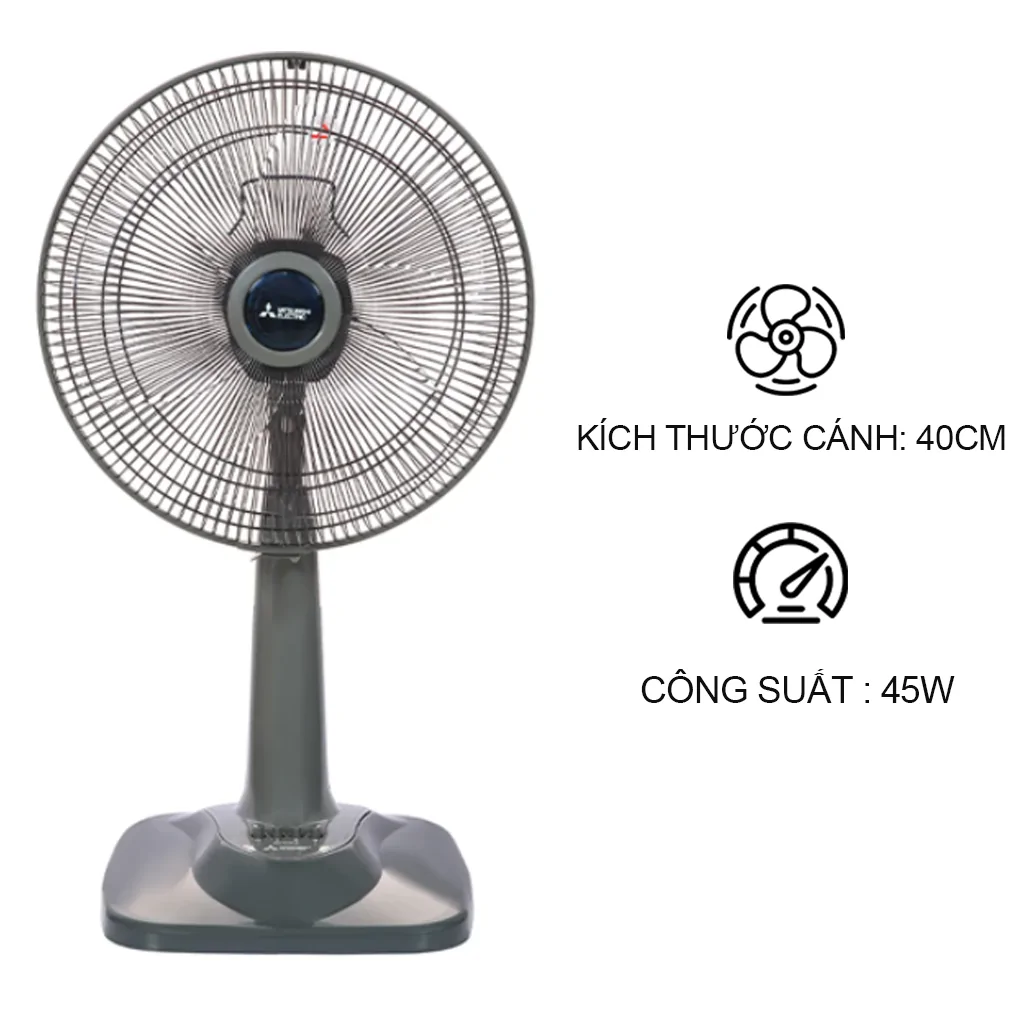 Quạt Lửng MITSUBISHI R16-GA CY-GY Xám Đậm