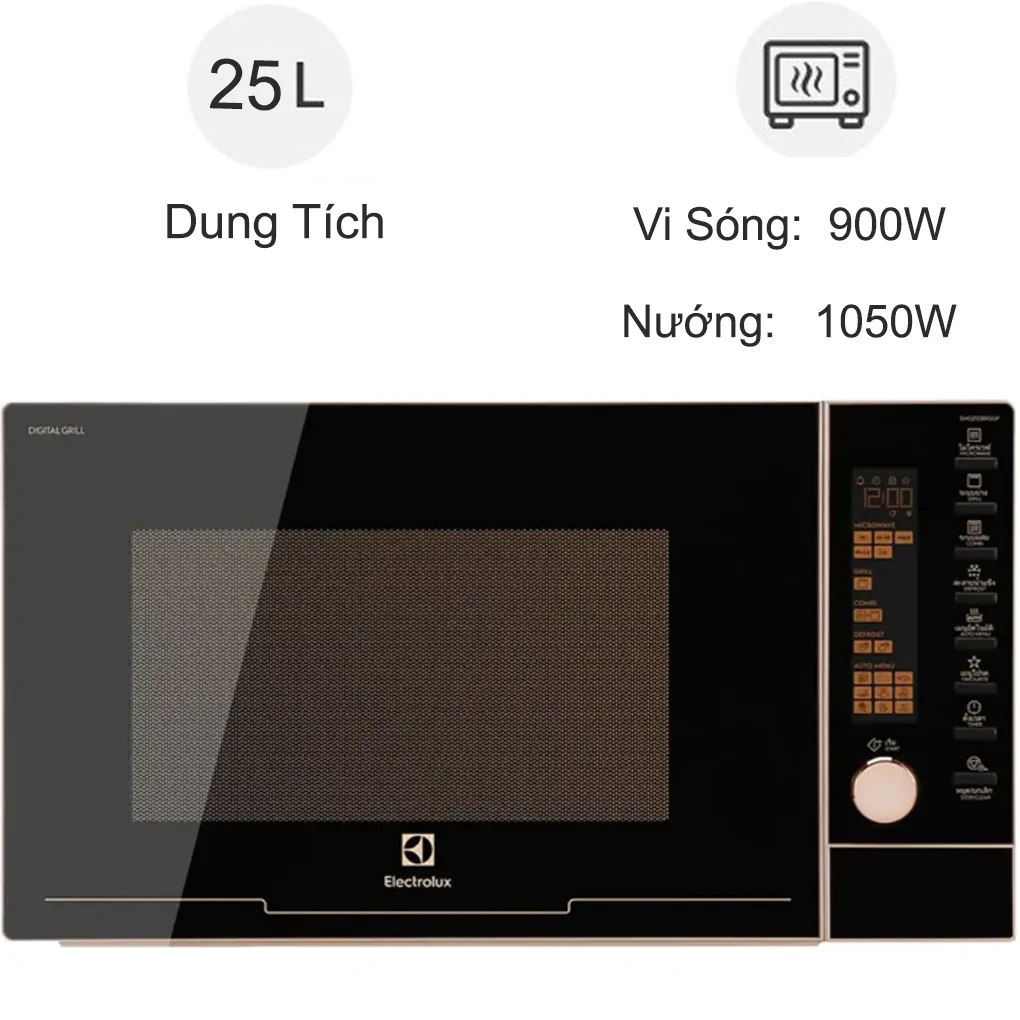 Lò Vi Sóng Có Nướng Electrolux EMG25D89GGP 25 Lít