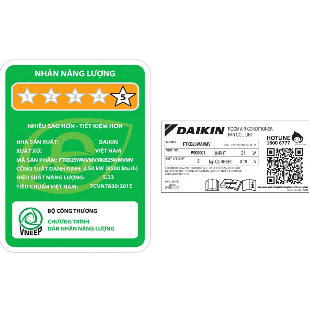 Máy Lạnh Daikin Inverter 1.5 HP FTKB35WMVMV/RKB35WMVMV 6