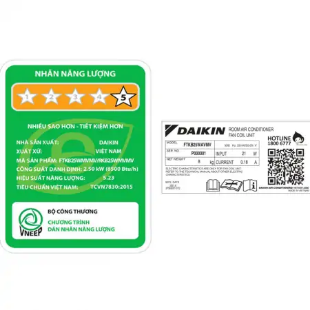 Máy Lạnh Daikin Inverter 1.5 HP FTKB35WMVMV/RKB35WMVMV 6
