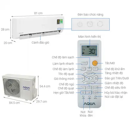 Máy Lạnh Aqua Inverter 1.5 HP AQA-KCRV13WNZA 7
