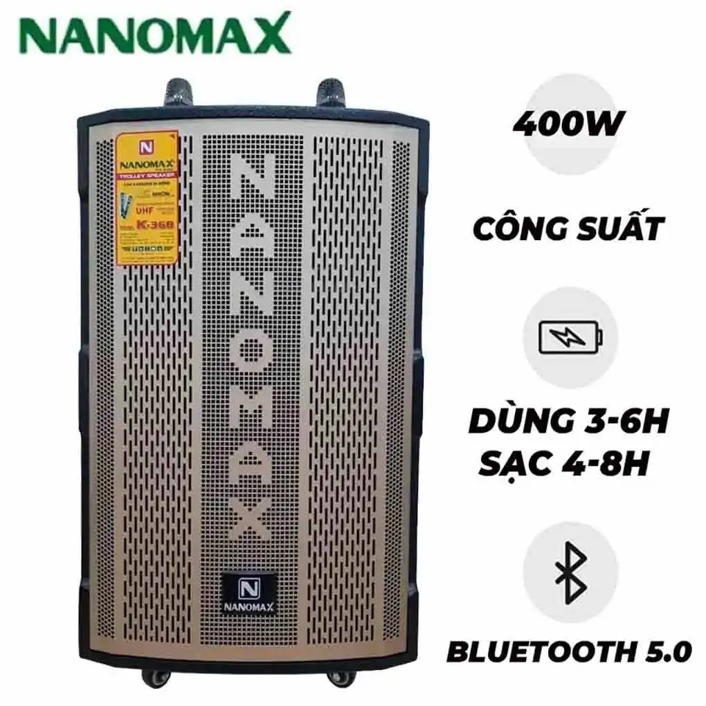 Loa kéo Nanomax K-368 giá rẻ, giao ngay