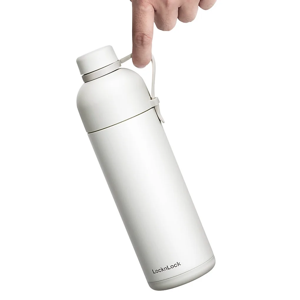 Bình Giữ Nhiệt LOCK&LOCK Belt Bottle 490ml LHC4267IVY - Màu Ngà (Sản phẩm trưng bày)
