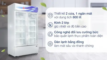 Tủ Mát Alaska Inverter 800 Lít SL-8CI 0