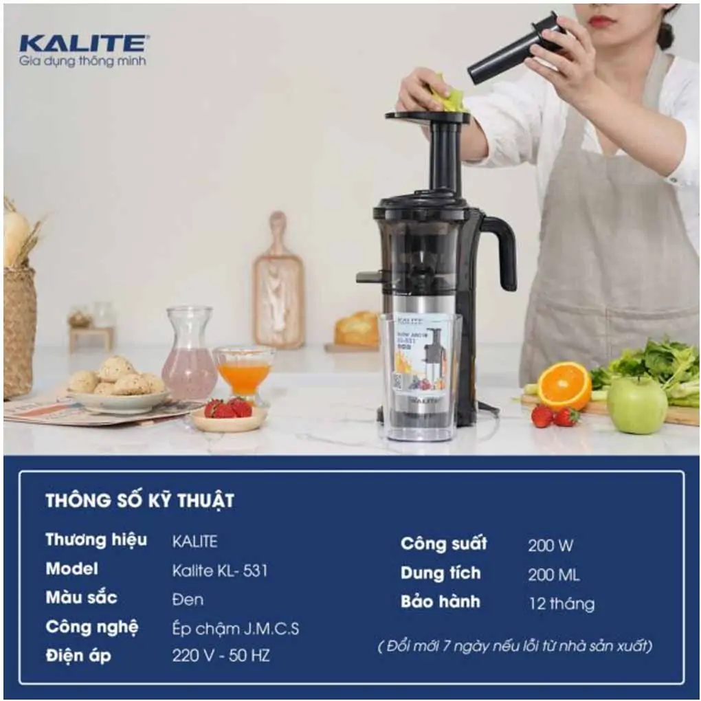 Máy Ép Chậm KALITE KL-531 0