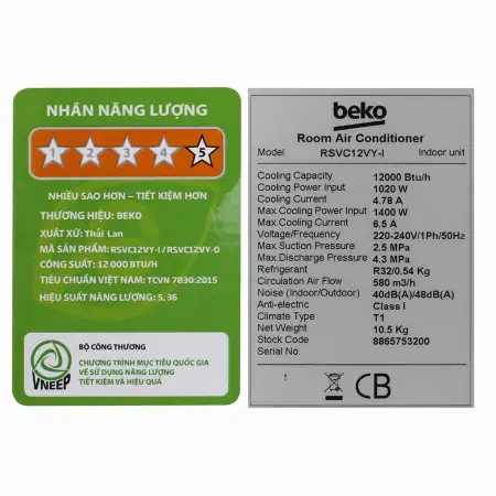 Máy Lạnh Beko Inverter 1.5 HP RSVC12VY 4