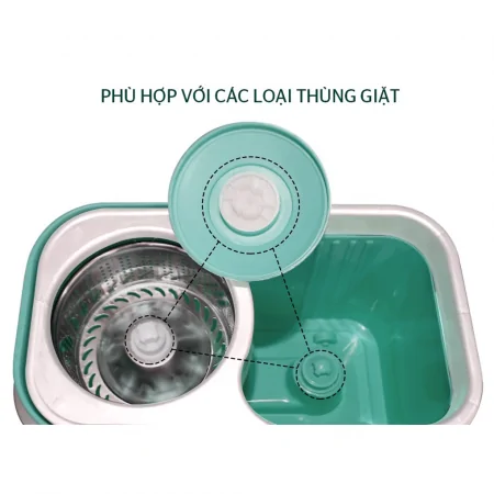 Bộ Lau Nhà Xoay 360 Độ SUNHOUSE KS-CL330S 3