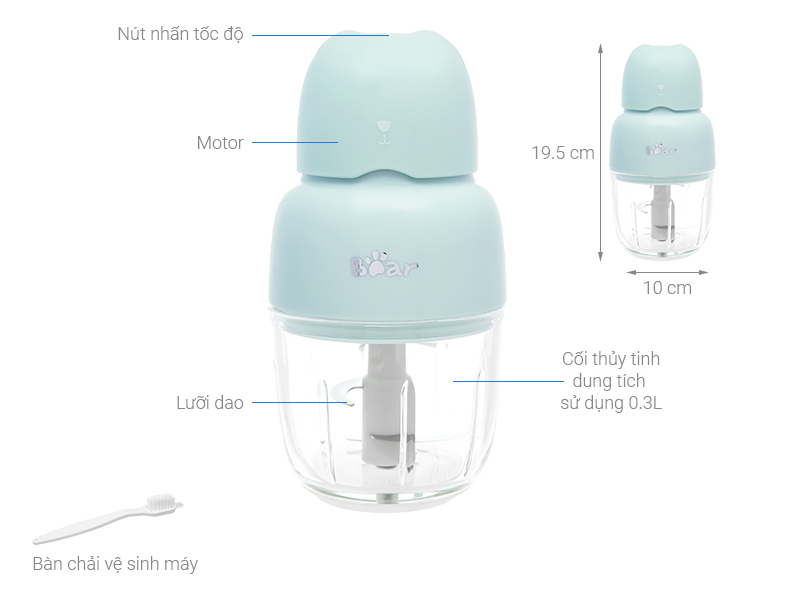 Máy Xay Thực Phẩm Bear QSJ-B01P1 - Hàng Quốc Tế - Bản Tiếng Anh 4