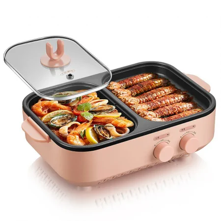 Bếp Lẩu Nướng Đa Năng Bear DKL-C12D1 - Hàng Quốc Tế - Bản Tiếng Anh 1