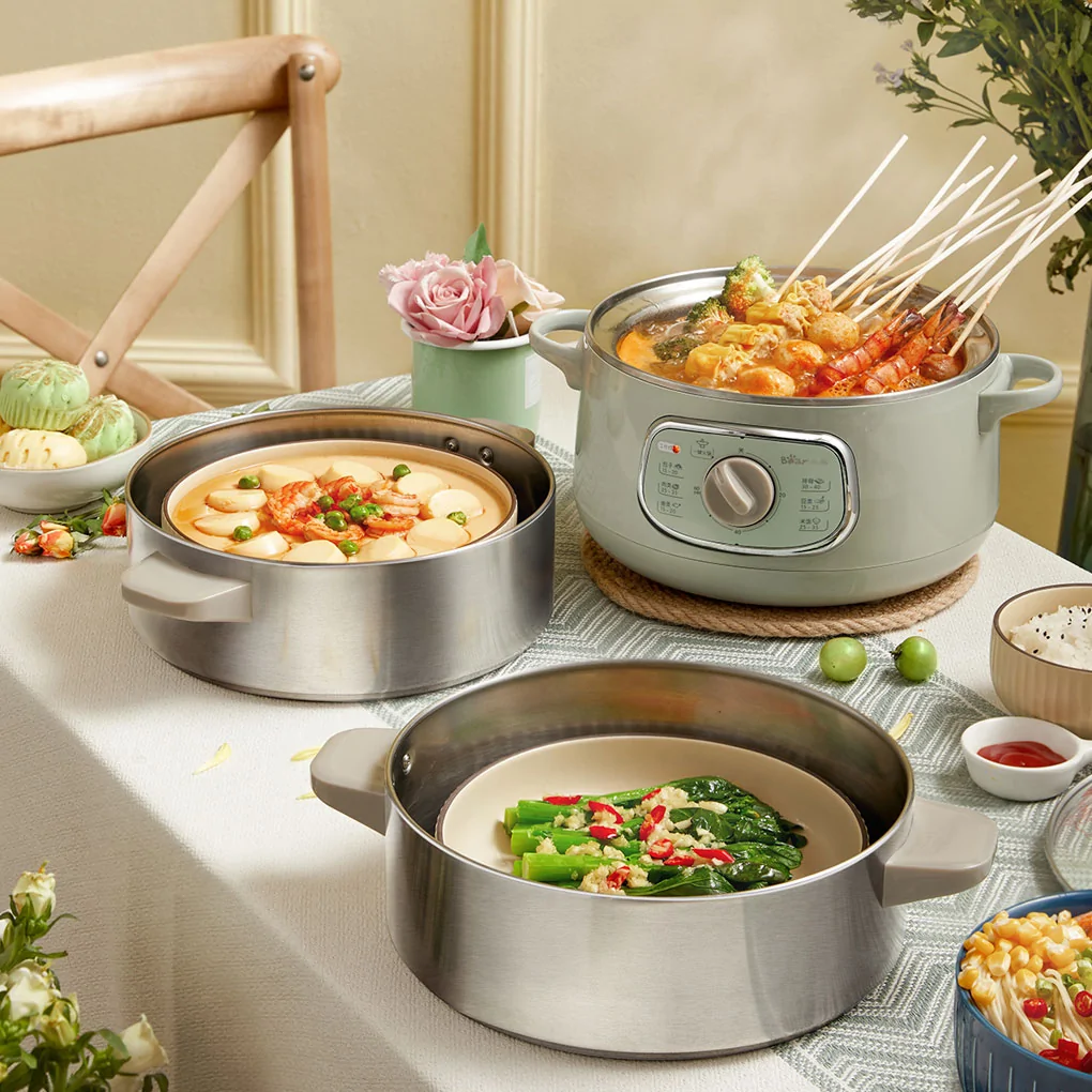 Nồi Lẩu Hấp Thủy Nhiệt Đa Năng Bear DZG-D80G5 - Hàng Quốc Tế - Bản Tiếng Anh 7