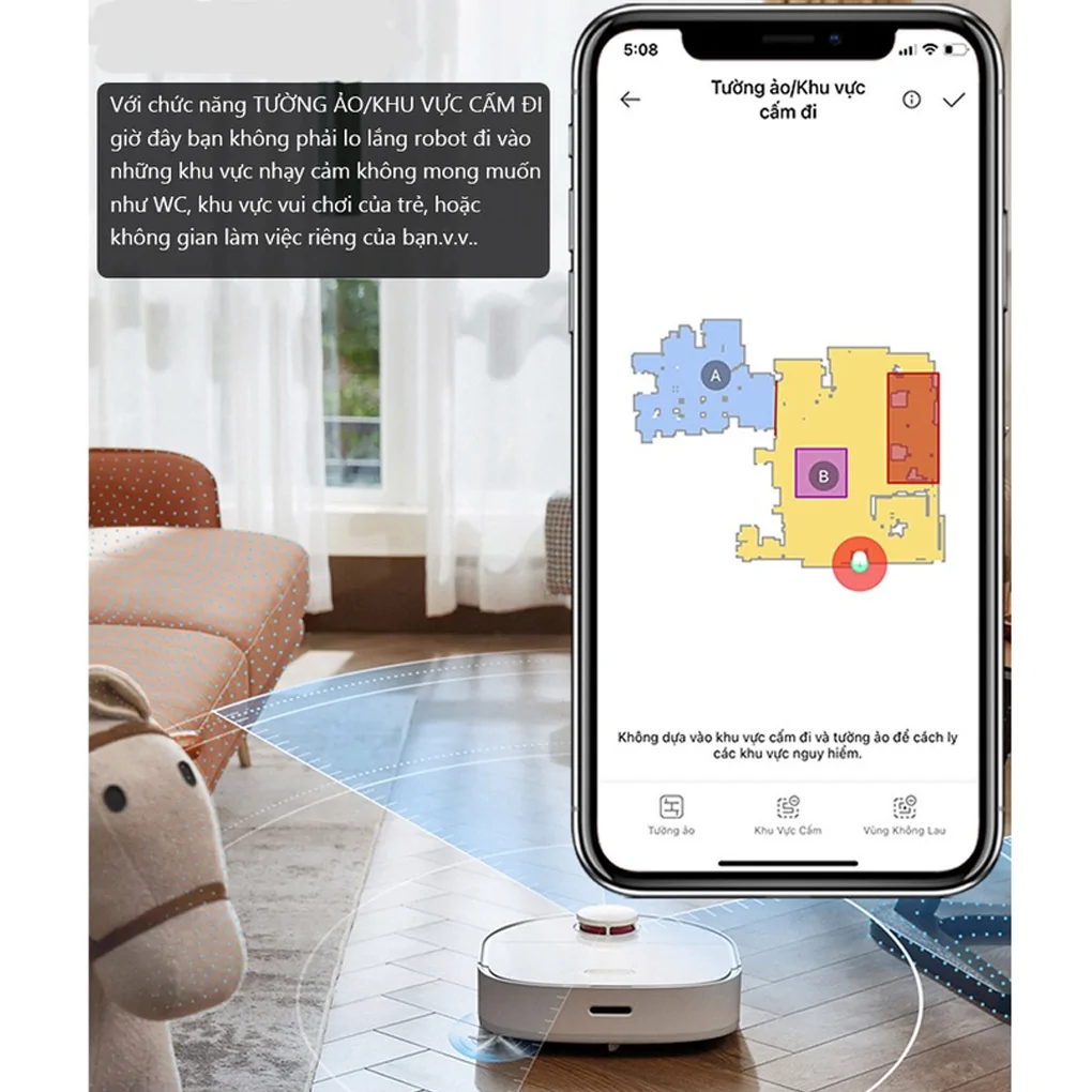 Robot Hút Bụi Lau Nhà, Tự Giặt Giẻ Lau Dreame W10 8