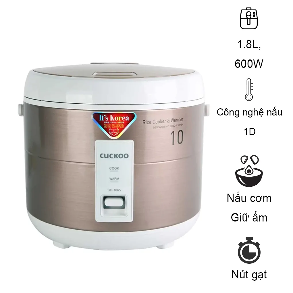 Nồi Cơm Điện CUCKOO 1.8 Lít CR-1065 - Nâu