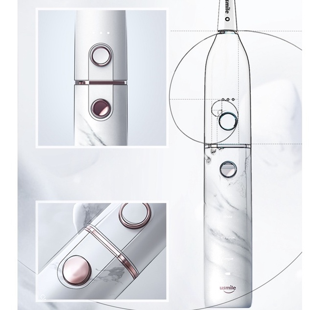 Bàn Chải Đánh Răng Điện USMILE U2S, Màu Trắng 1