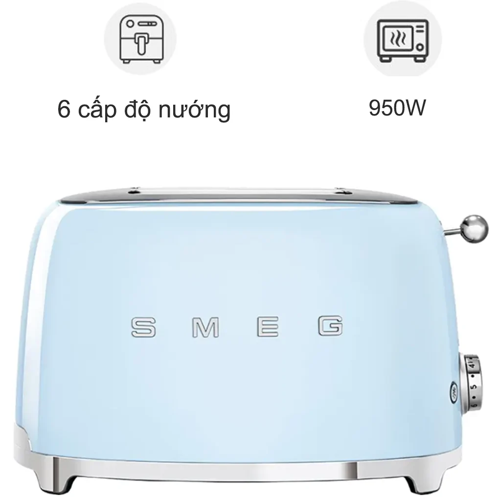 Máy Nướng Bánh Mì SMEG TSF01PBEU - Xanh Nhạt