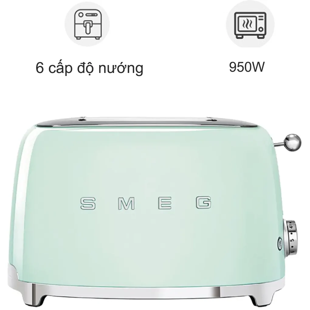 Máy Nướng Bánh Mì SMEG TSF01PGEU - Xanh Mint