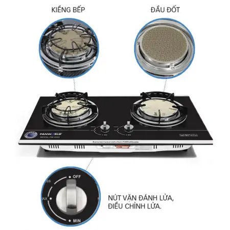 Bếp Gas Đôi Panworld PW-4203 2