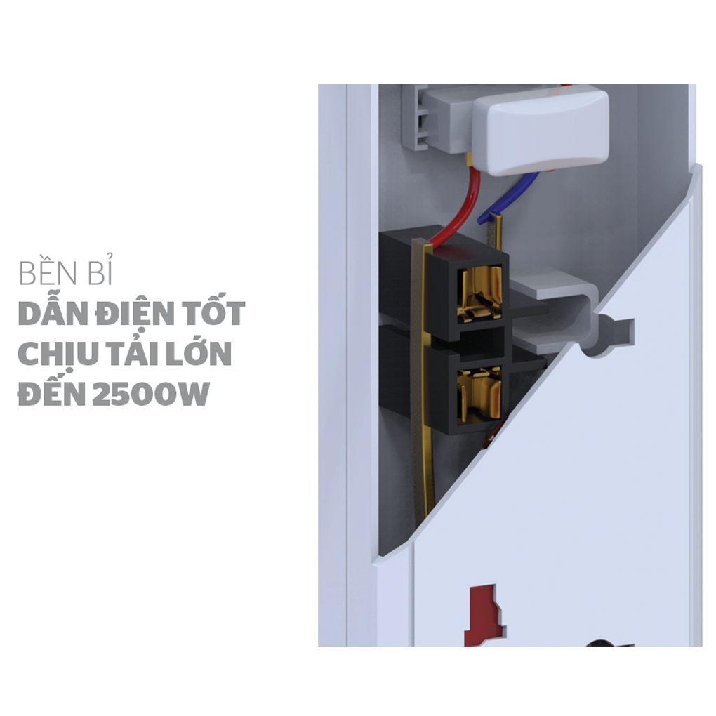 Ổ Cắm Điện SUNHOUSE SHE-OC6-3P 0