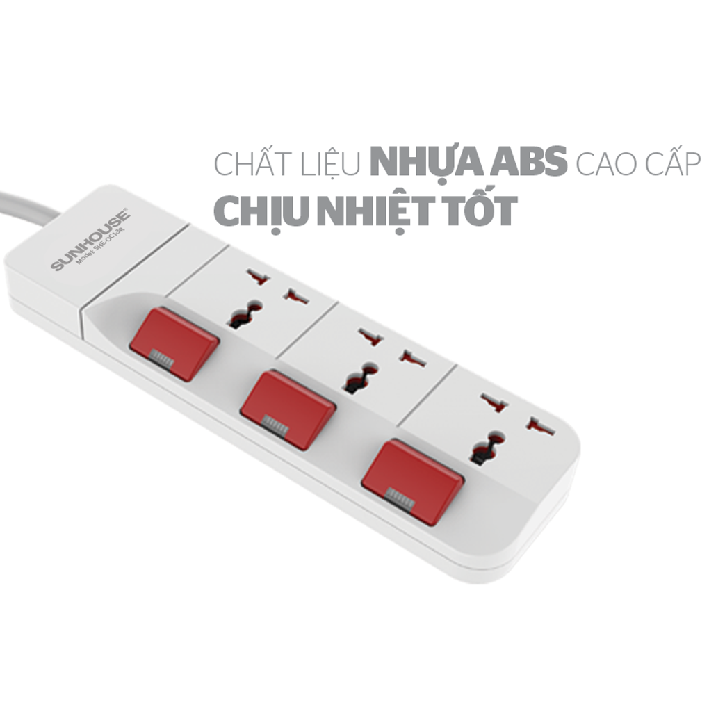 Ổ Cắm Điện SUNHOUSE SHE-OC1-3R 1