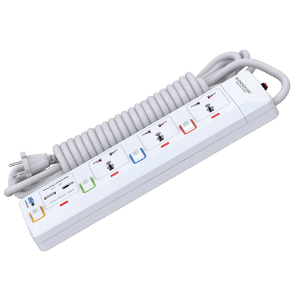 Ổ Cắm Điện SUNHOUSE SHE-OC2-3RU 0