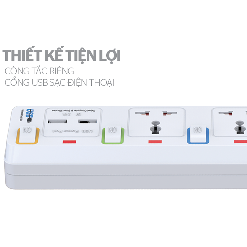 Ổ Cắm Điện SUNHOUSE SHE-OC2-3RU 4