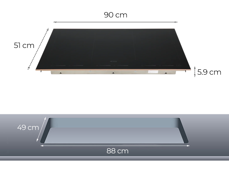 Bếp Từ Smeg SIM693WLDR/ 535.64.169 - Ý 0