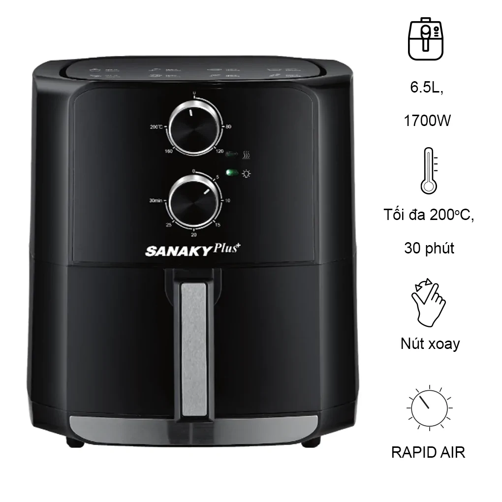 Nồi Chiên Không Dầu SANAKY VH-60AM1 (Sản phẩm trưng bày)