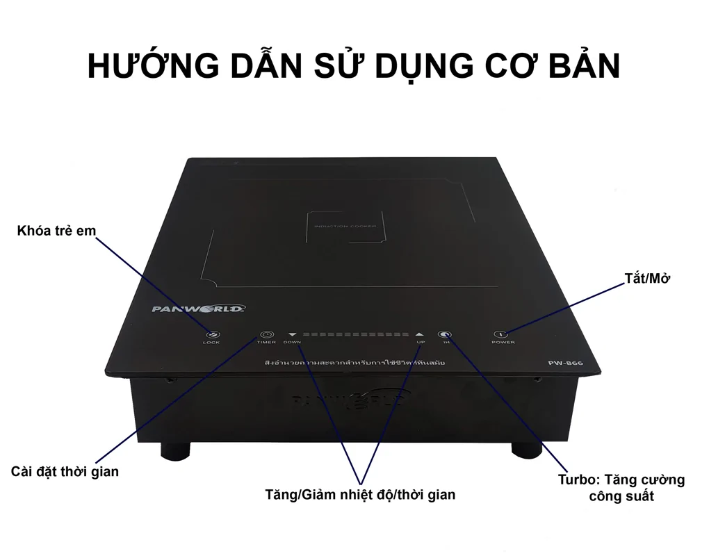 Bếp Điện Từ Đơn Âm PANWORLD PW-866 3