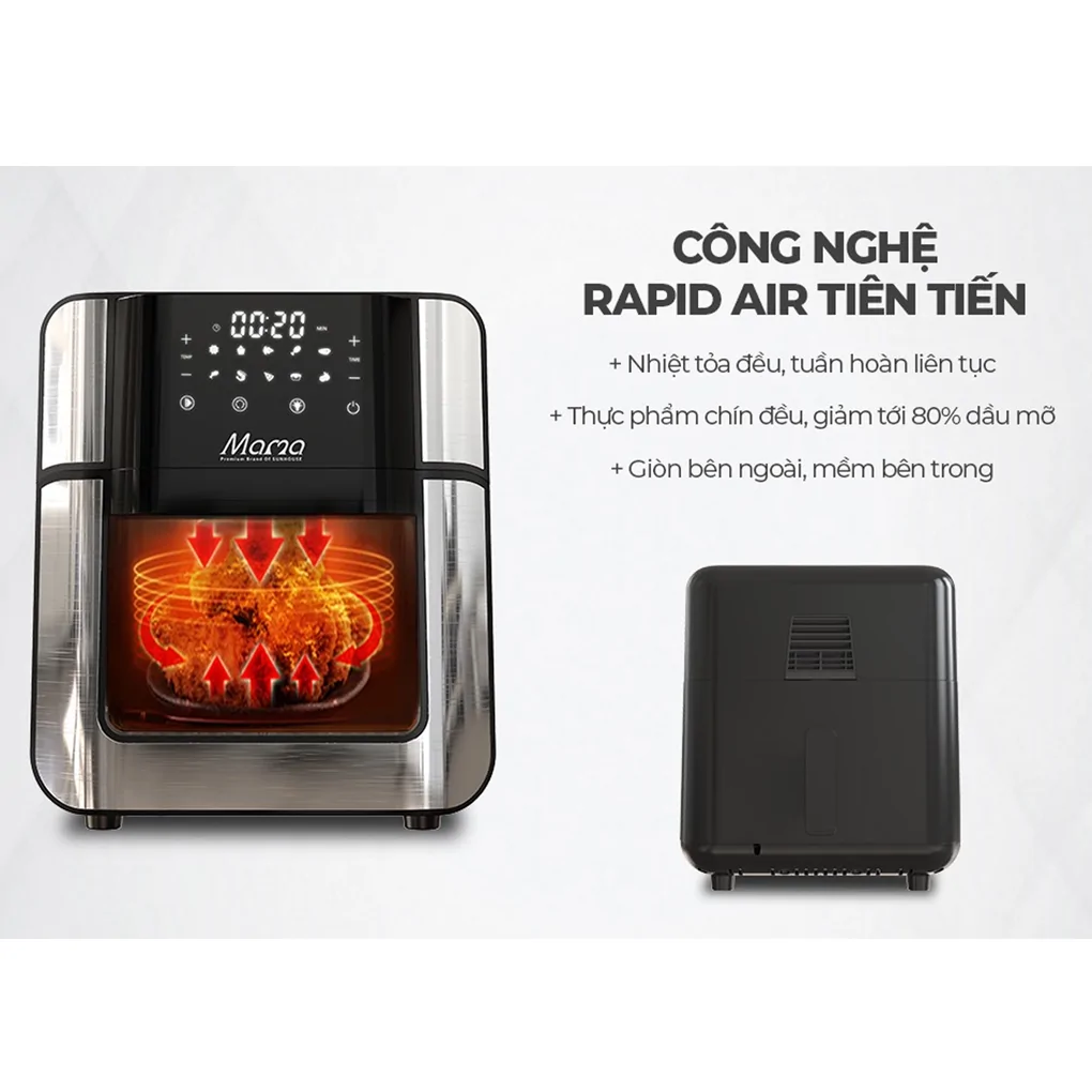 Nồi Chiên Không Dầu SUNHOUSE SHD4088 15 Lít 3