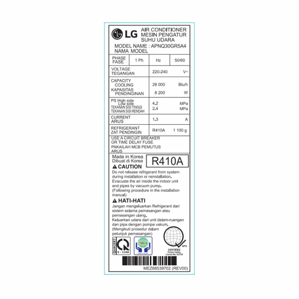 Máy Lạnh Tủ đứng LG Inverter 3.0 HP APNQ30GR5A4/APUQ30GR5A4 (1 Pha) 8