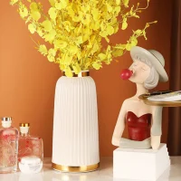 Bình Hoa Sứ ECOFJ2 Trắng 20.5x5x12.5 cm