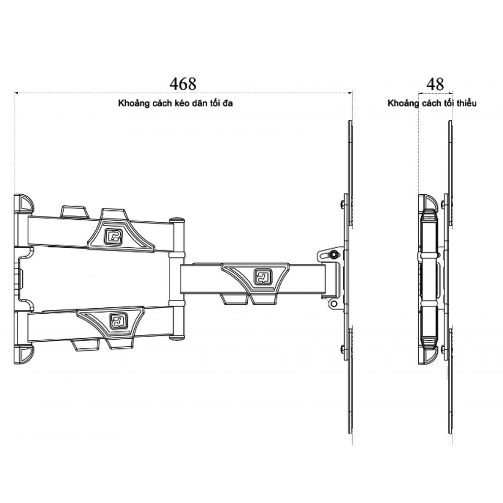 Khung Treo Tivi Đa Năng 43-65 Inch - X2T468 1
