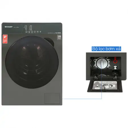 Máy Giặt Sharp Inverter 12.5 Kg ES-FK1252SV-G 5