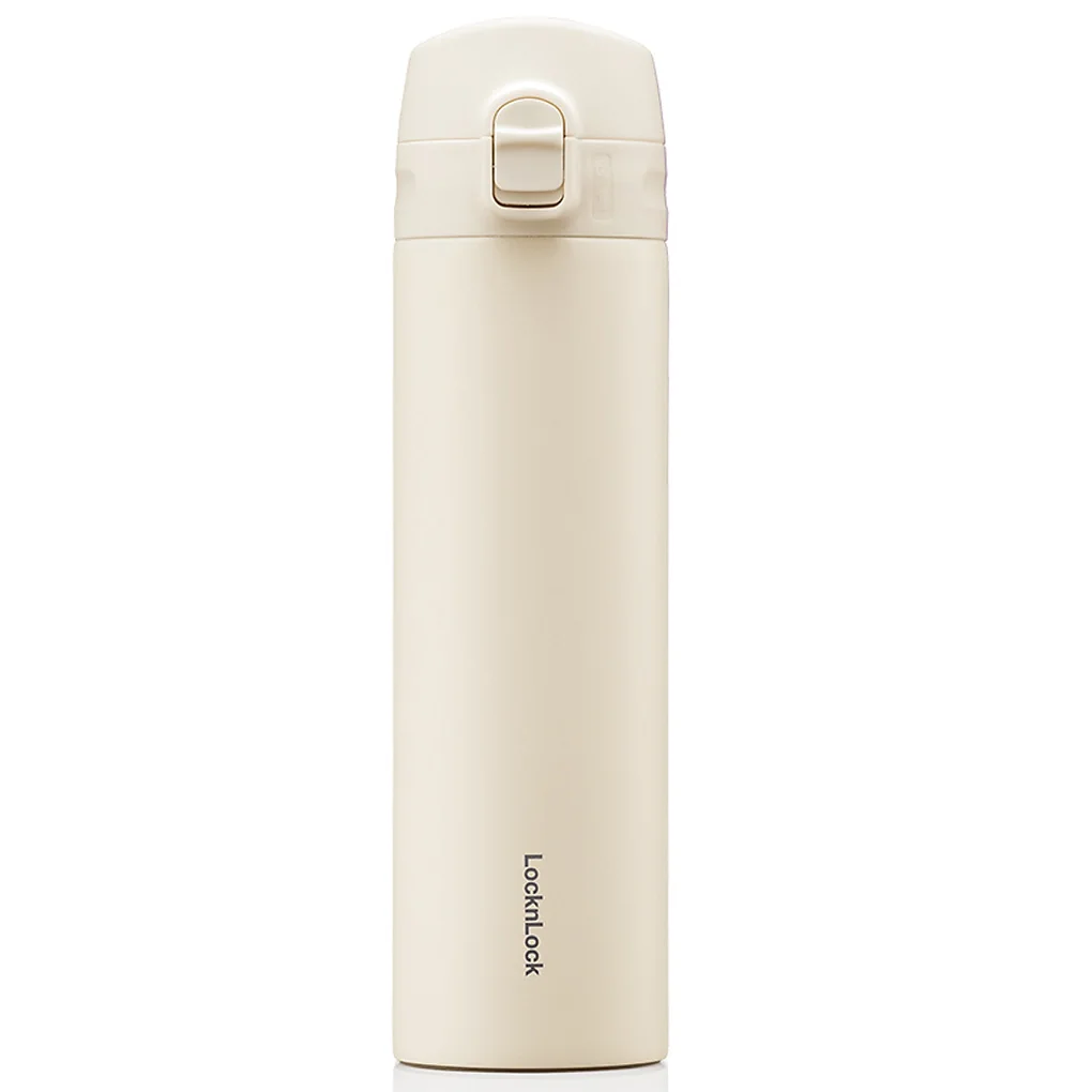 Bình Giữ Nhiệt LocknLock Slim Fit OneTouch 400ml LHC3270IVY - Màu Trắng Ngà