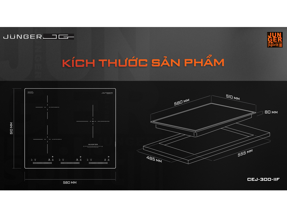 Bếp Điện Từ Ba Junger CEJ-300-IIF - Thái Lan 4