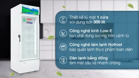 Tủ Mát Sanaky 300 Lít VH-3089K 0